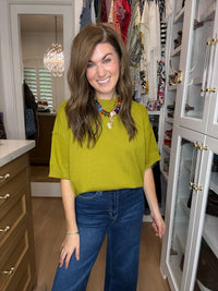 Perfectly Put Together Sweater in Chartreuse