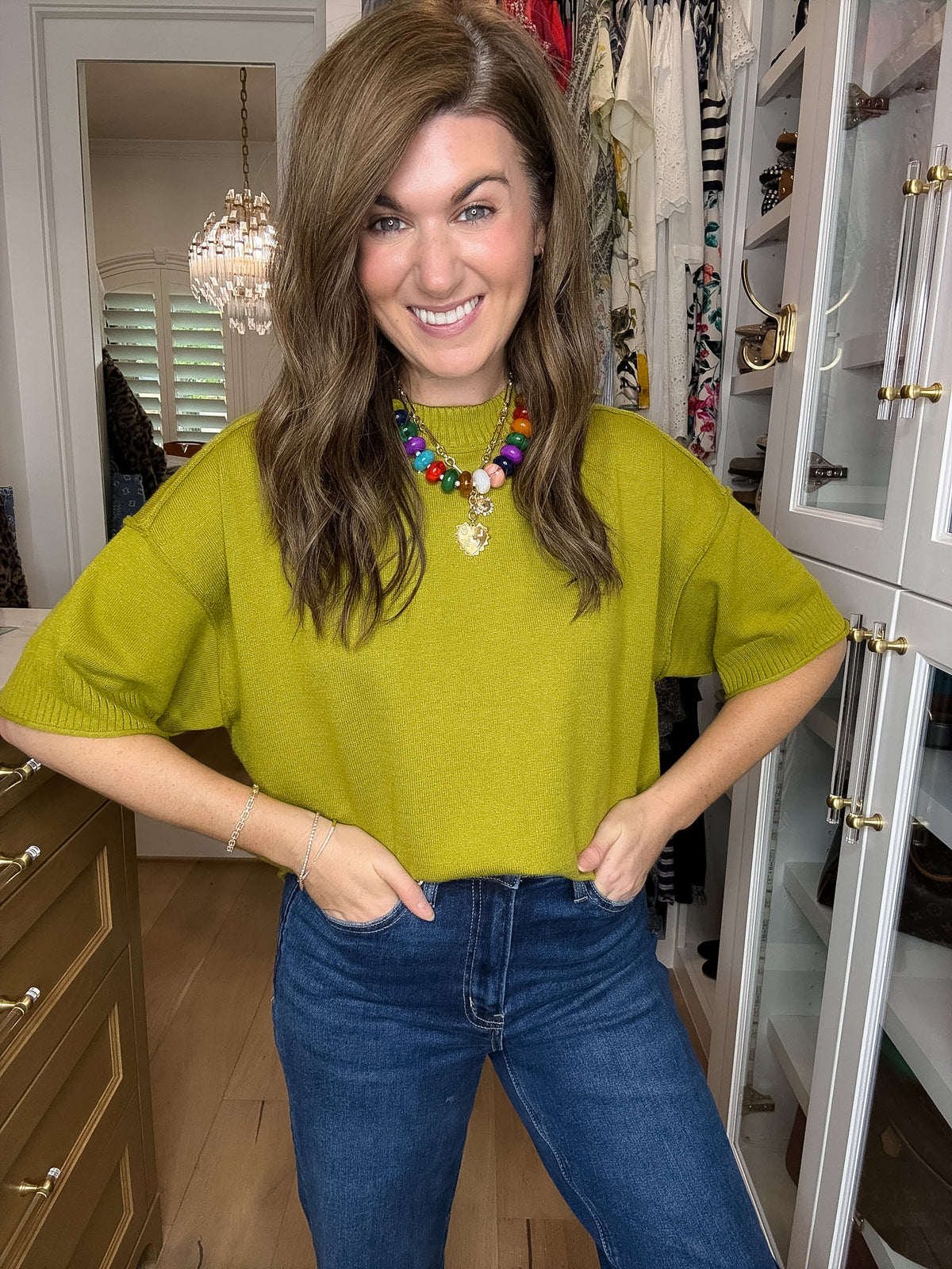 Perfectly Put Together Sweater in Chartreuse
