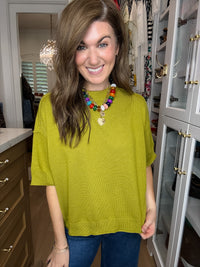 Perfectly Put Together Sweater in Chartreuse