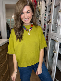 Perfectly Put Together Sweater in Chartreuse