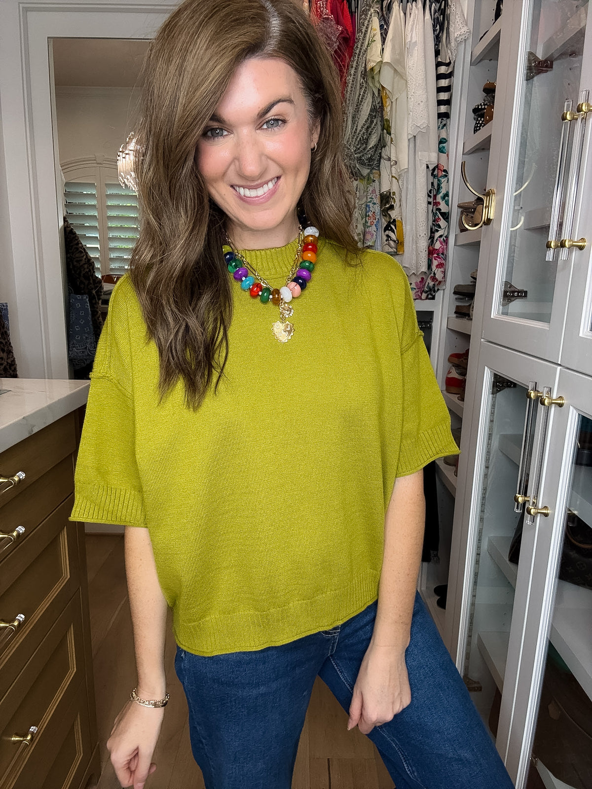 Perfectly Put Together Sweater in Chartreuse