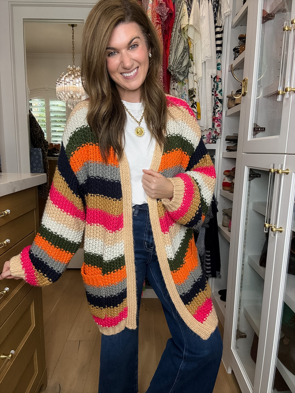 The Happy Hour Striped Cardigan