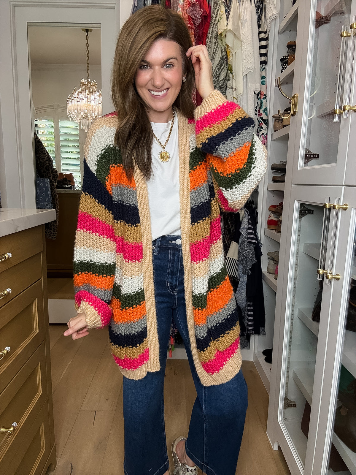 The Happy Hour Striped Cardigan