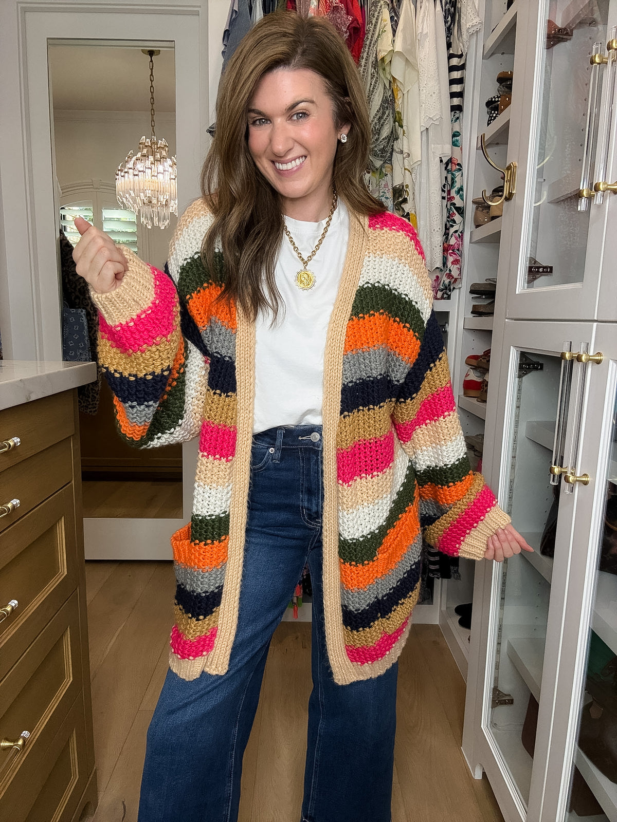 The Happy Hour Striped Cardigan