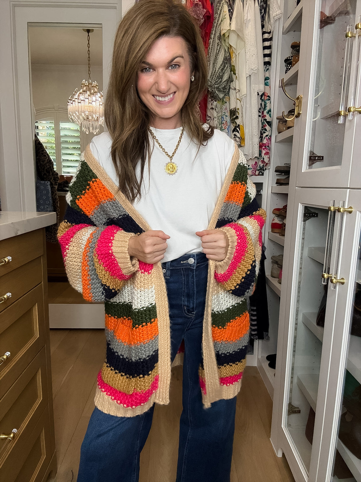 The Happy Hour Striped Cardigan