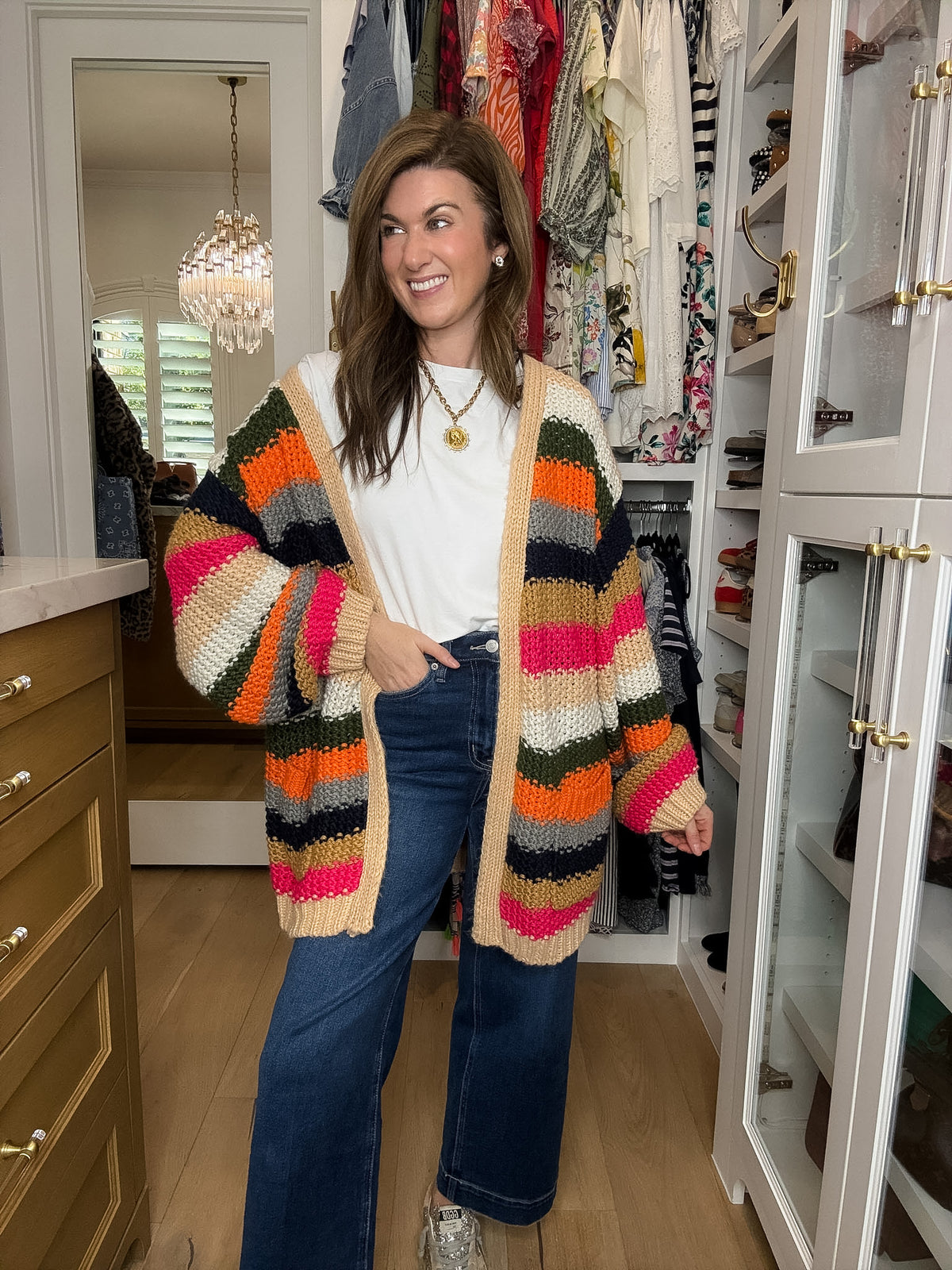 The Happy Hour Striped Cardigan