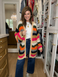 The Happy Hour Striped Cardigan