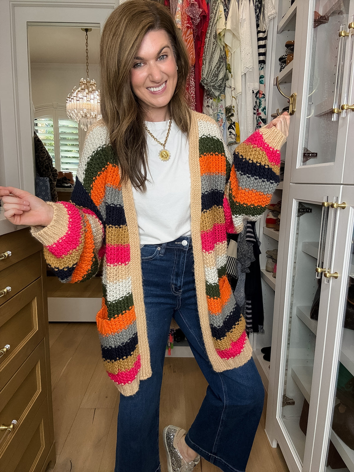 The Happy Hour Striped Cardigan