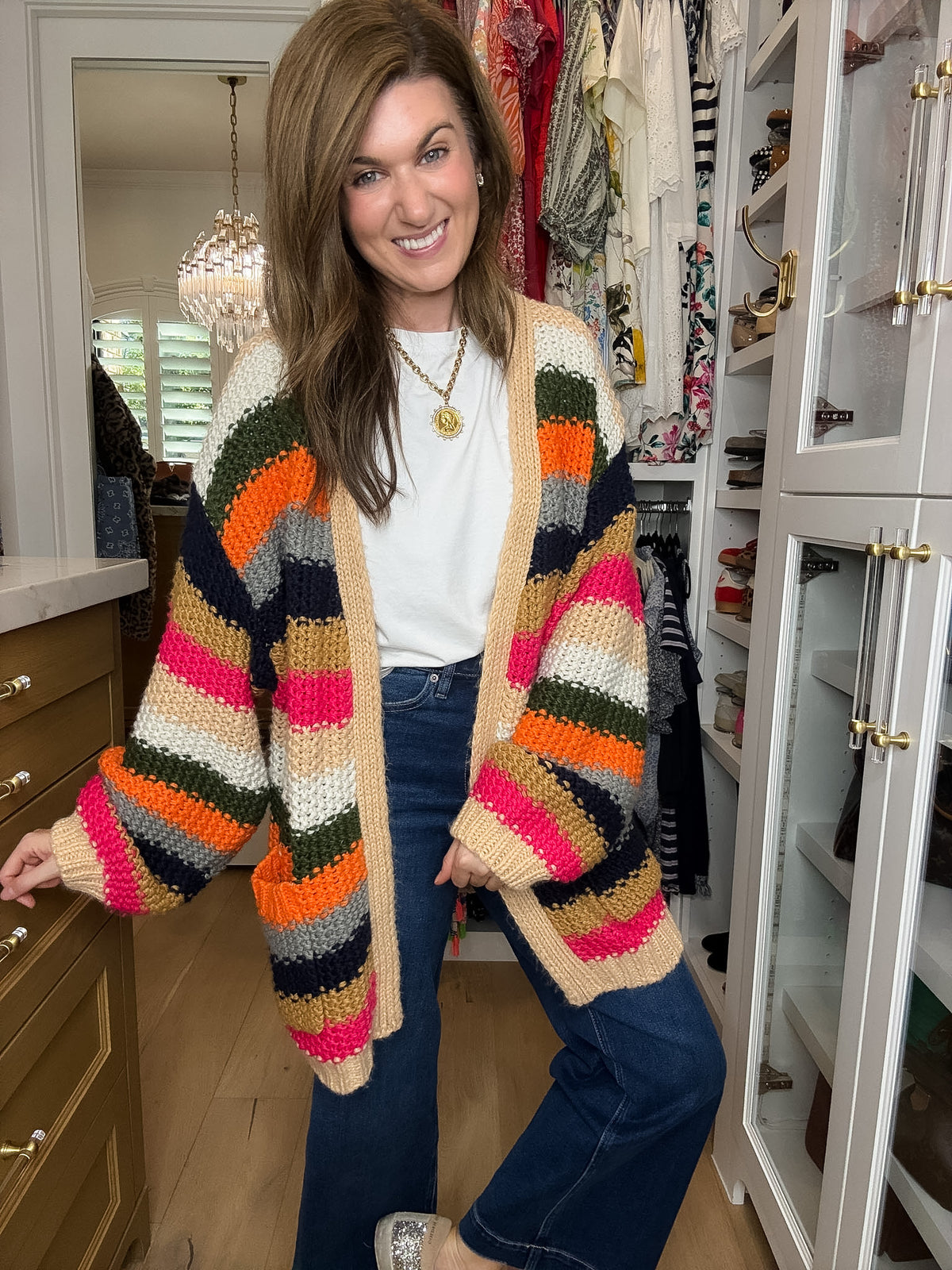 The Happy Hour Striped Cardigan