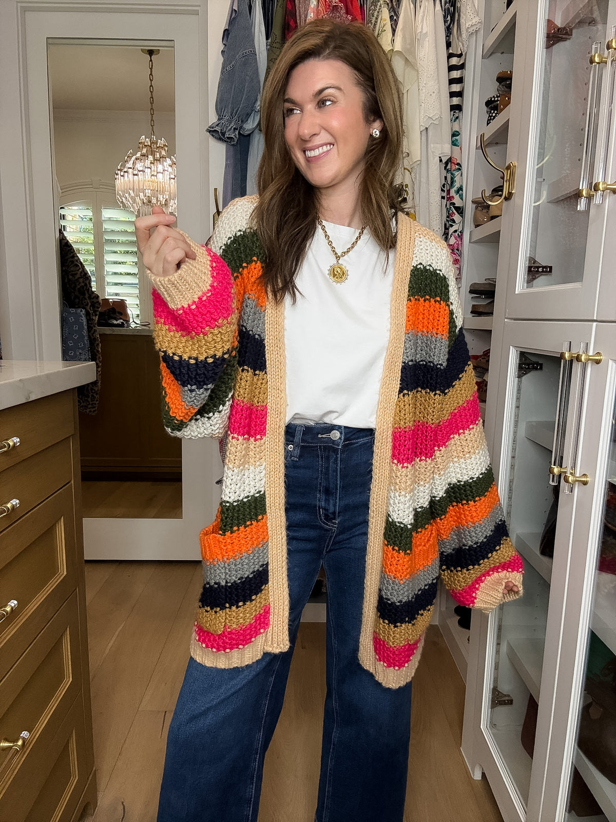 The Happy Hour Striped Cardigan