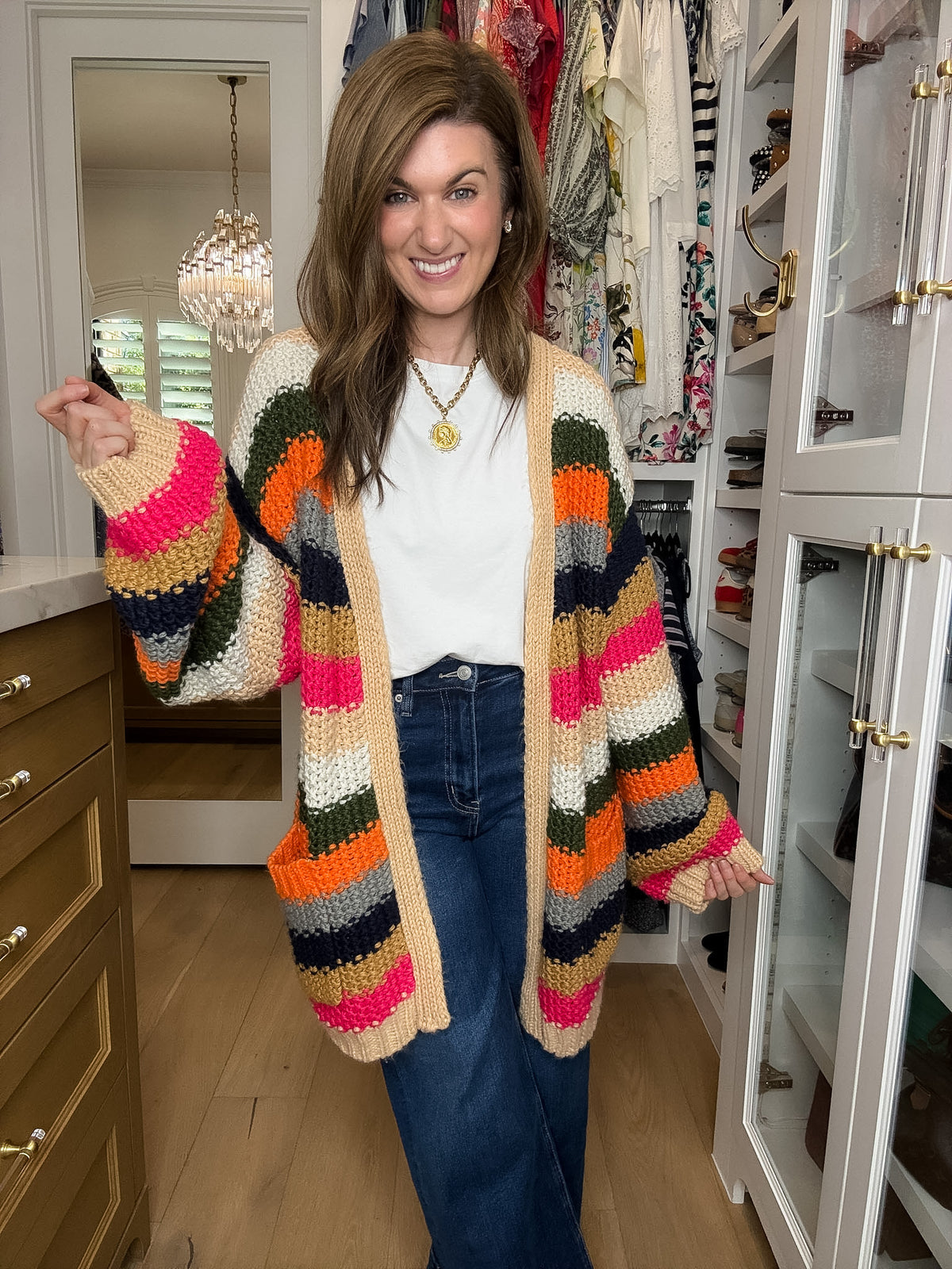The Happy Hour Striped Cardigan