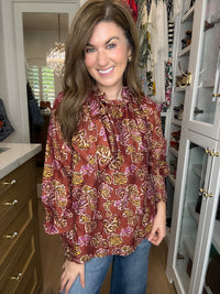 Tie It Together Floral Blouse