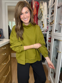 Comfort Club Mock Neck Pullover