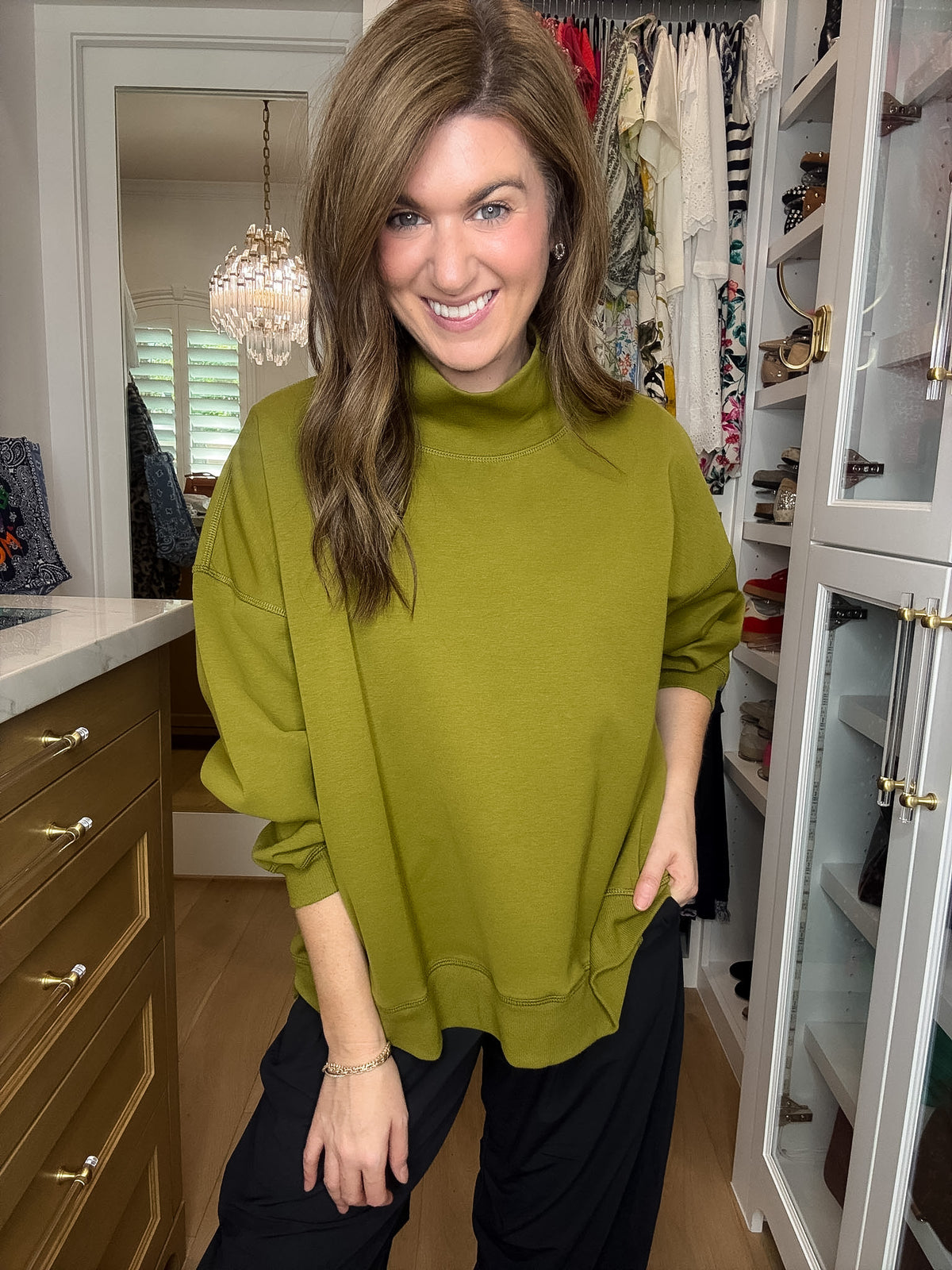 Comfort Club Mock Neck Pullover