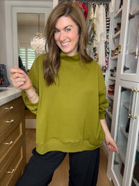Comfort Club Mock Neck Pullover