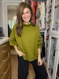 Comfort Club Mock Neck Pullover