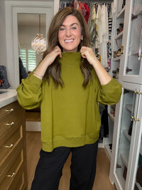 Comfort Club Mock Neck Pullover