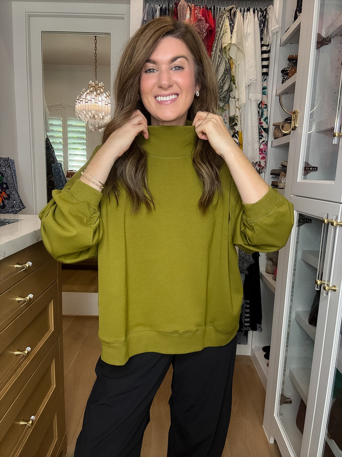Comfort Club Mock Neck Pullover