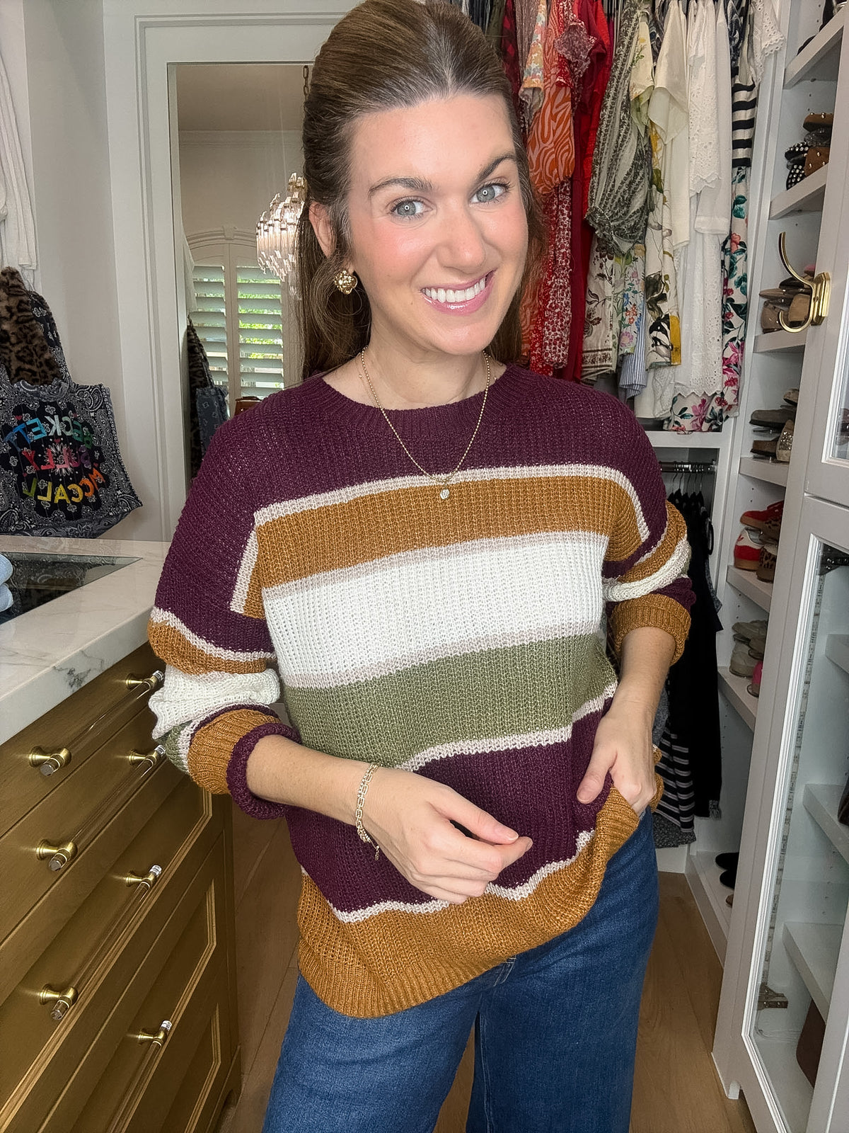 Along the Way Striped Sweater