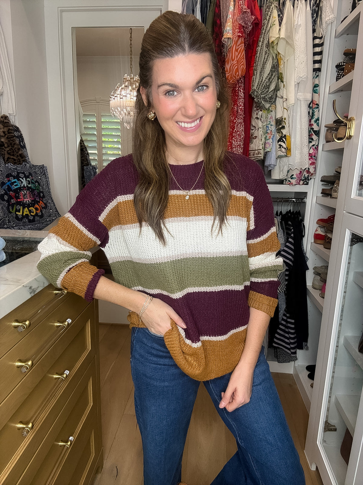 Along the Way Striped Sweater