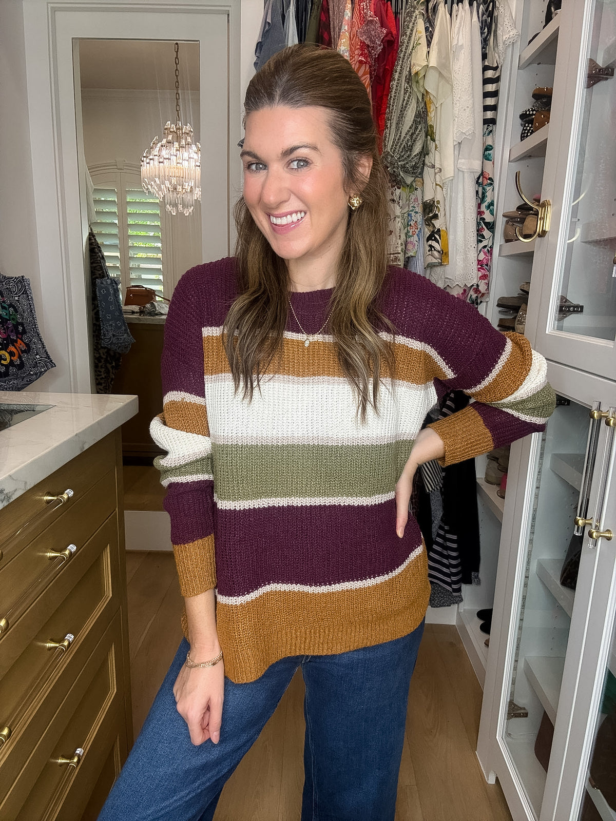 Along the Way Striped Sweater