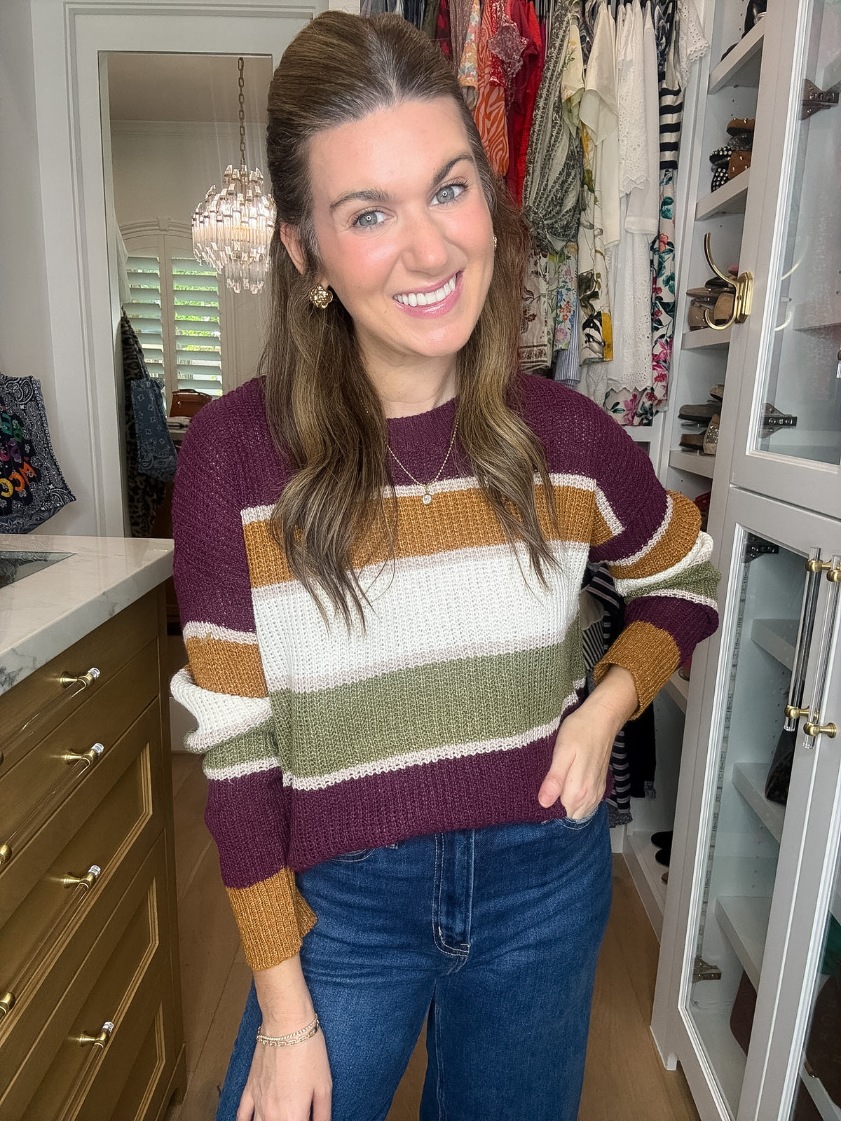 Along the Way Striped Sweater