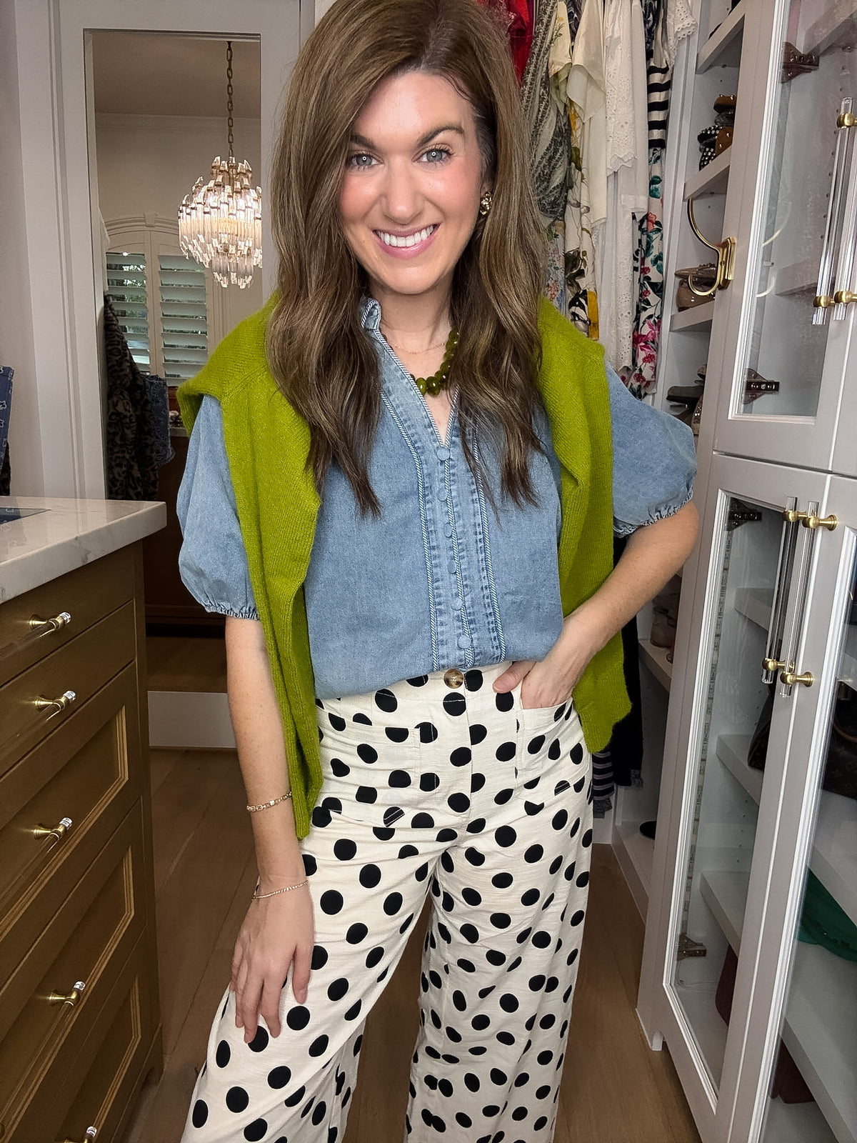 Better in Denim Puff Sleeve Top