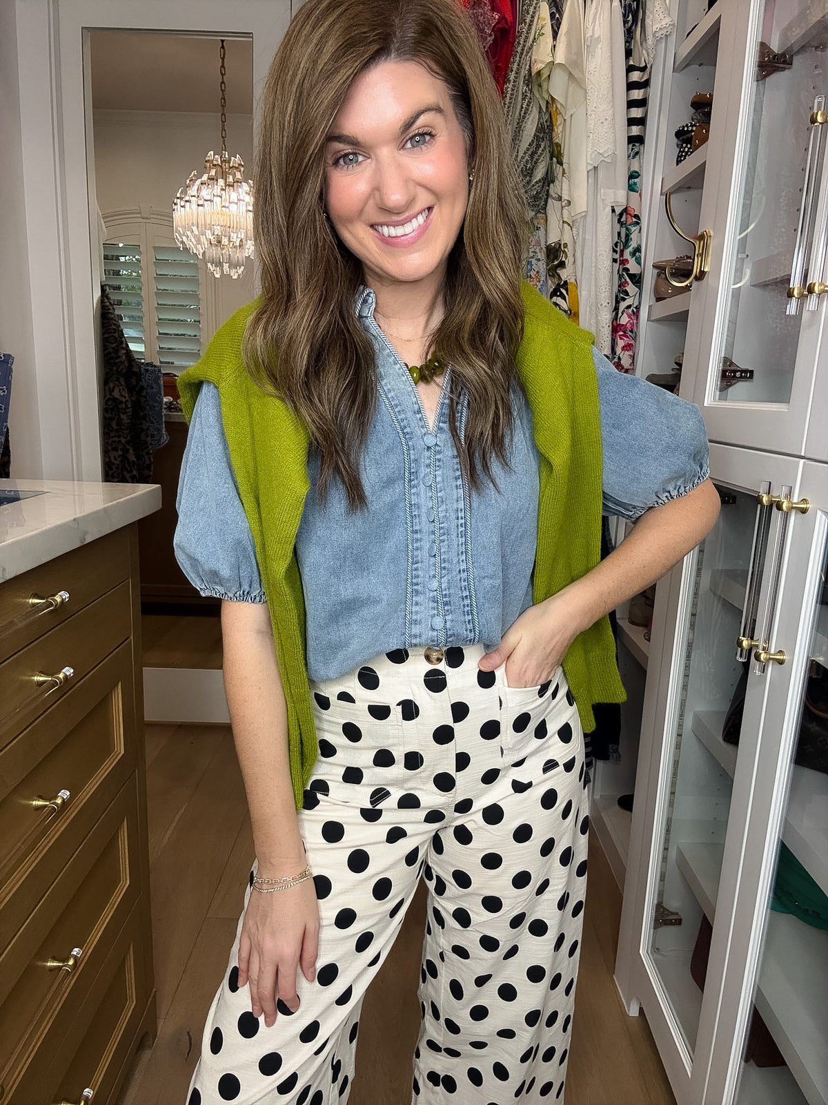 Better in Denim Puff Sleeve Top