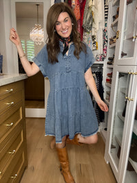 DOORBUSTER! The Everyday Darling Denim Dress *Final Sale*