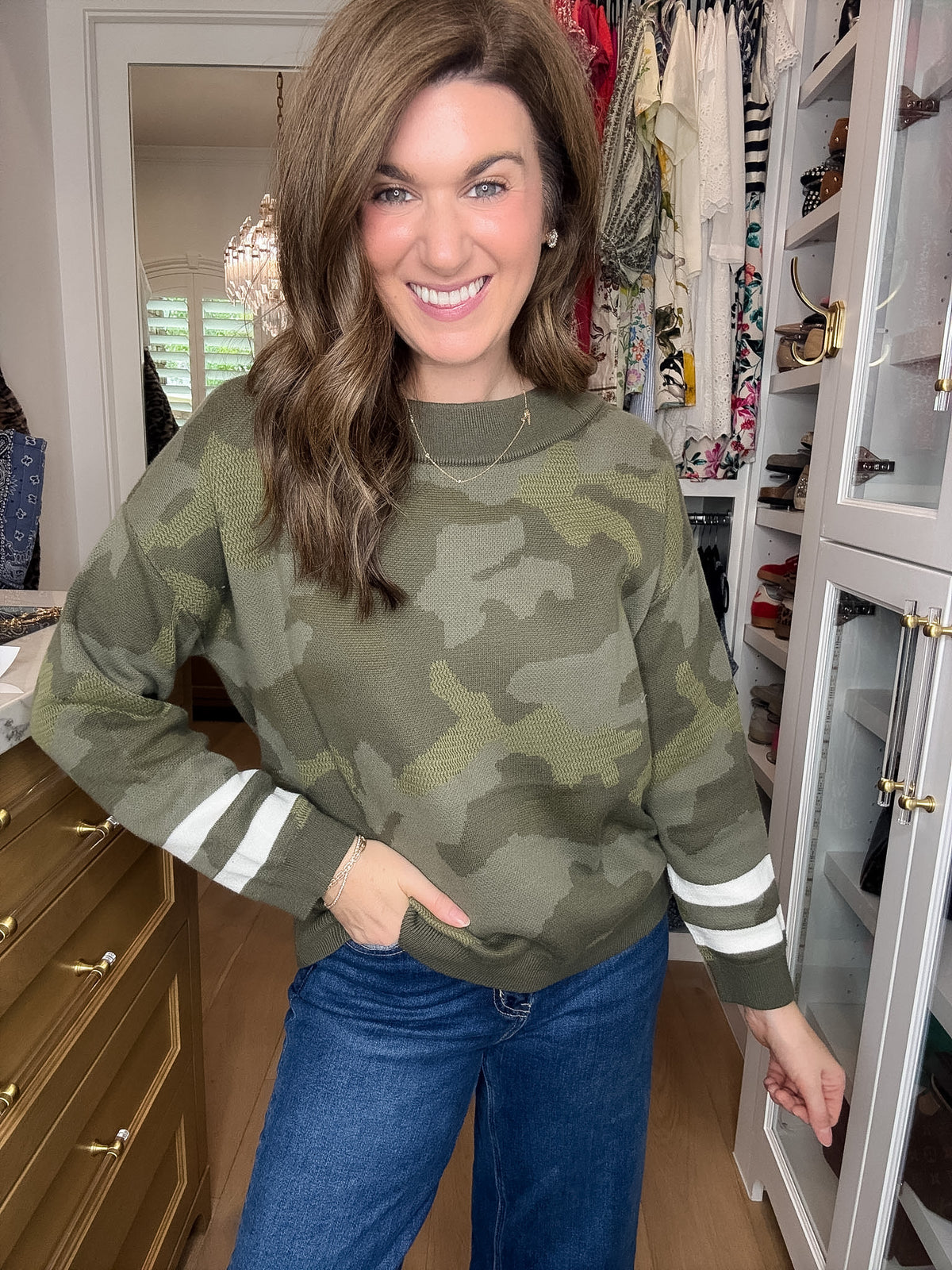 DOORBUSTER! In Plain Sight Camo Sweater *Final Sale*