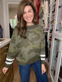 DOORBUSTER! In Plain Sight Camo Sweater *Final Sale*
