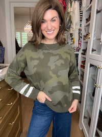 DOORBUSTER! In Plain Sight Camo Sweater *Final Sale*