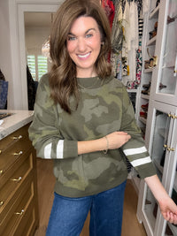 DOORBUSTER! In Plain Sight Camo Sweater *Final Sale*