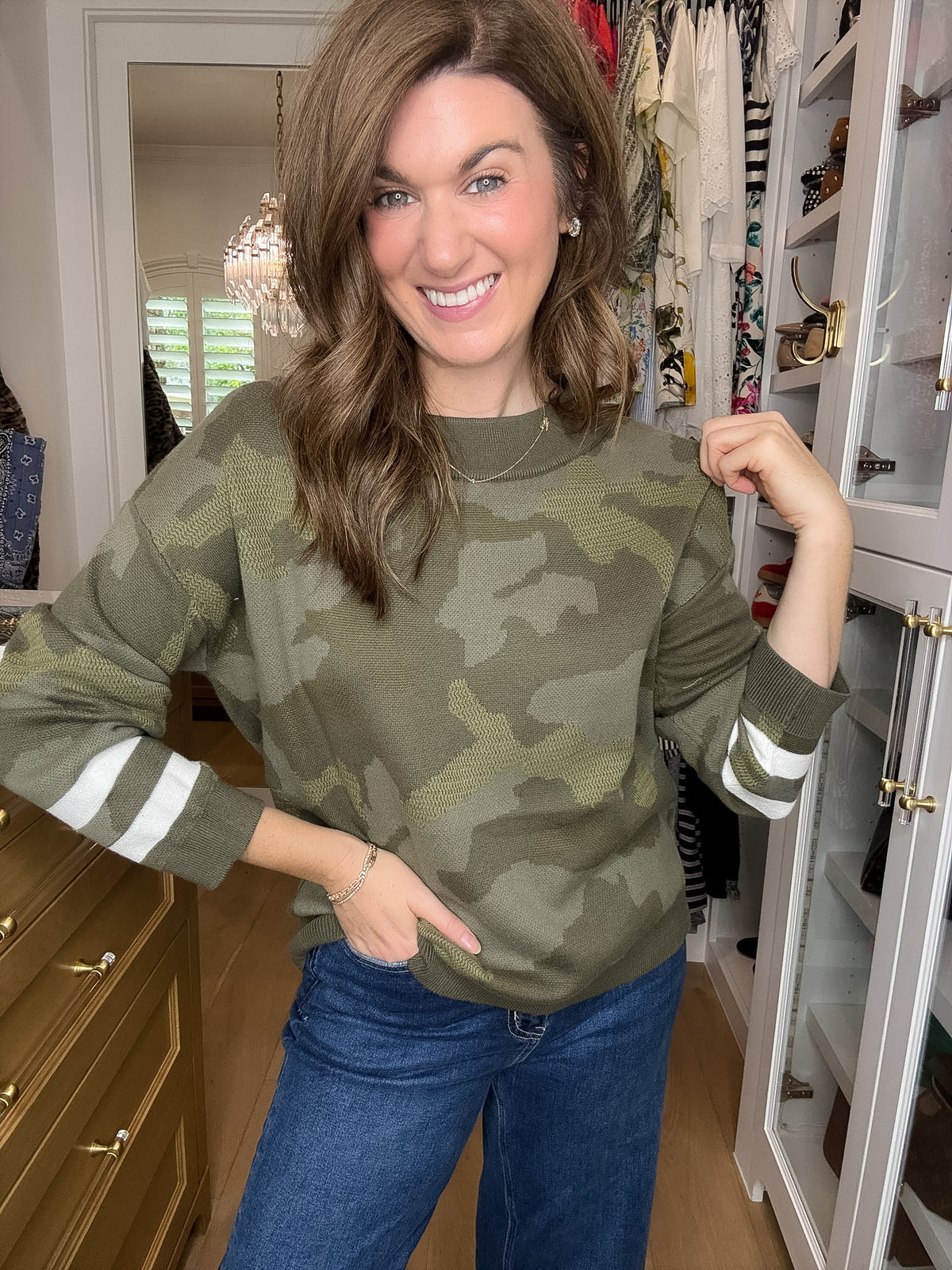 DOORBUSTER! In Plain Sight Camo Sweater *Final Sale*