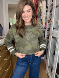 DOORBUSTER! In Plain Sight Camo Sweater *Final Sale*