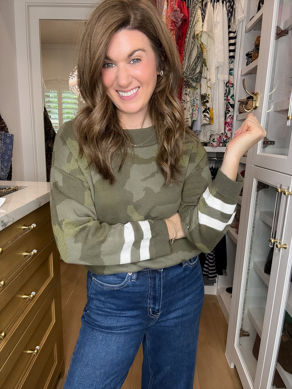 DOORBUSTER! In Plain Sight Camo Sweater *Final Sale*