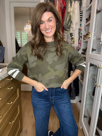 DOORBUSTER! In Plain Sight Camo Sweater *Final Sale*