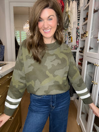 DOORBUSTER! In Plain Sight Camo Sweater *Final Sale*