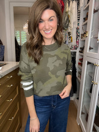 DOORBUSTER! In Plain Sight Camo Sweater *Final Sale*