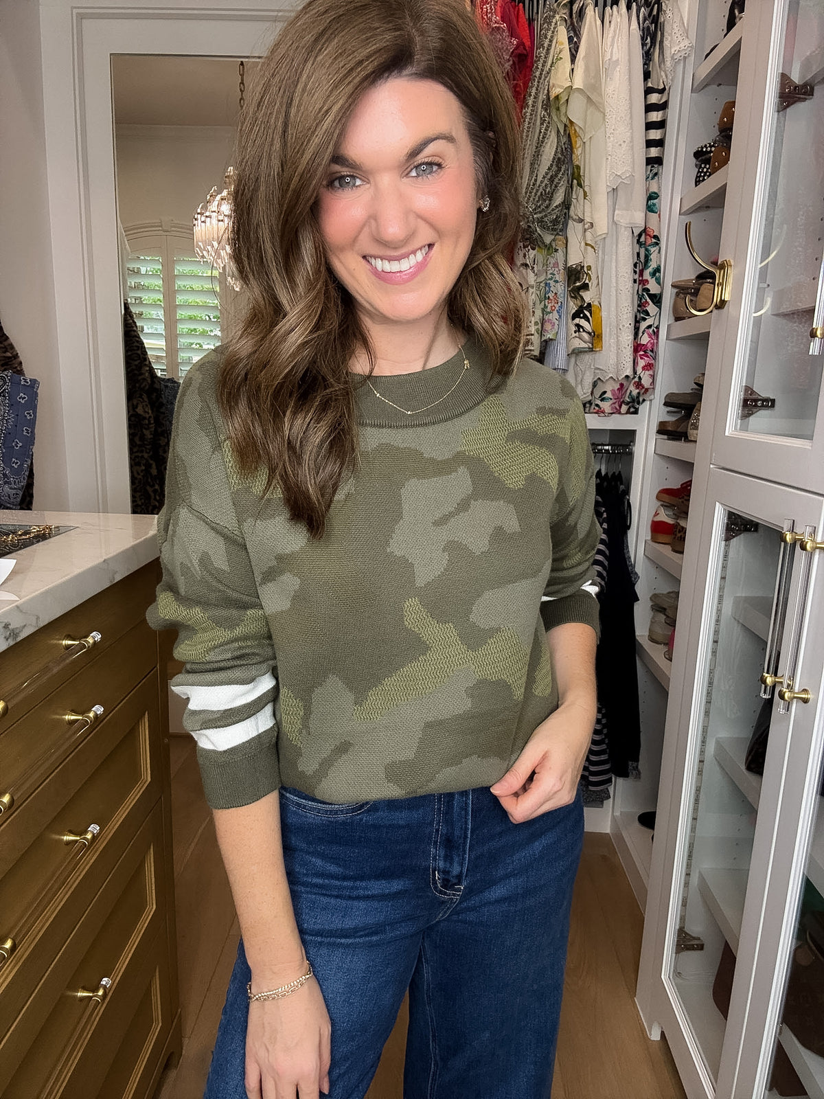 DOORBUSTER! In Plain Sight Camo Sweater *Final Sale*