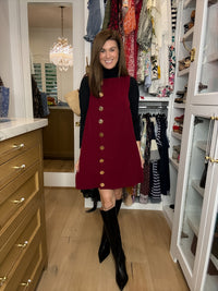 Best Dressed List Dress in Burgundy