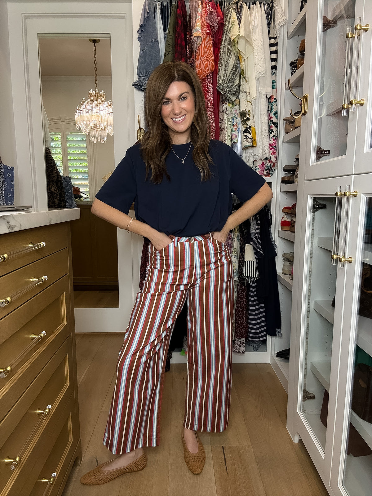 Easy Upgrade Bubble Hem Top in Navy