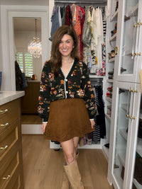 Canyon Rose Faux Suede Skirt
