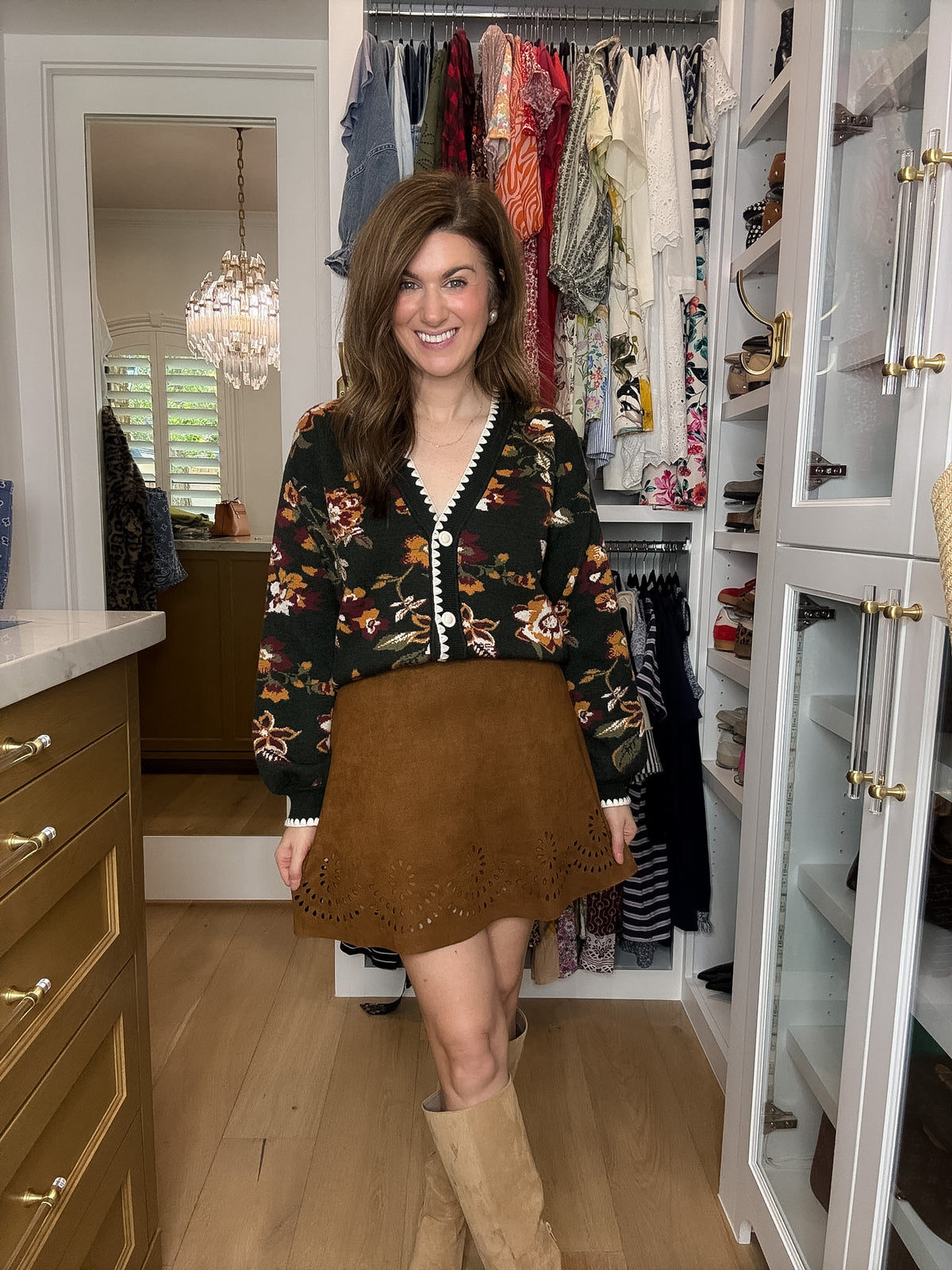 Canyon Rose Faux Suede Skirt