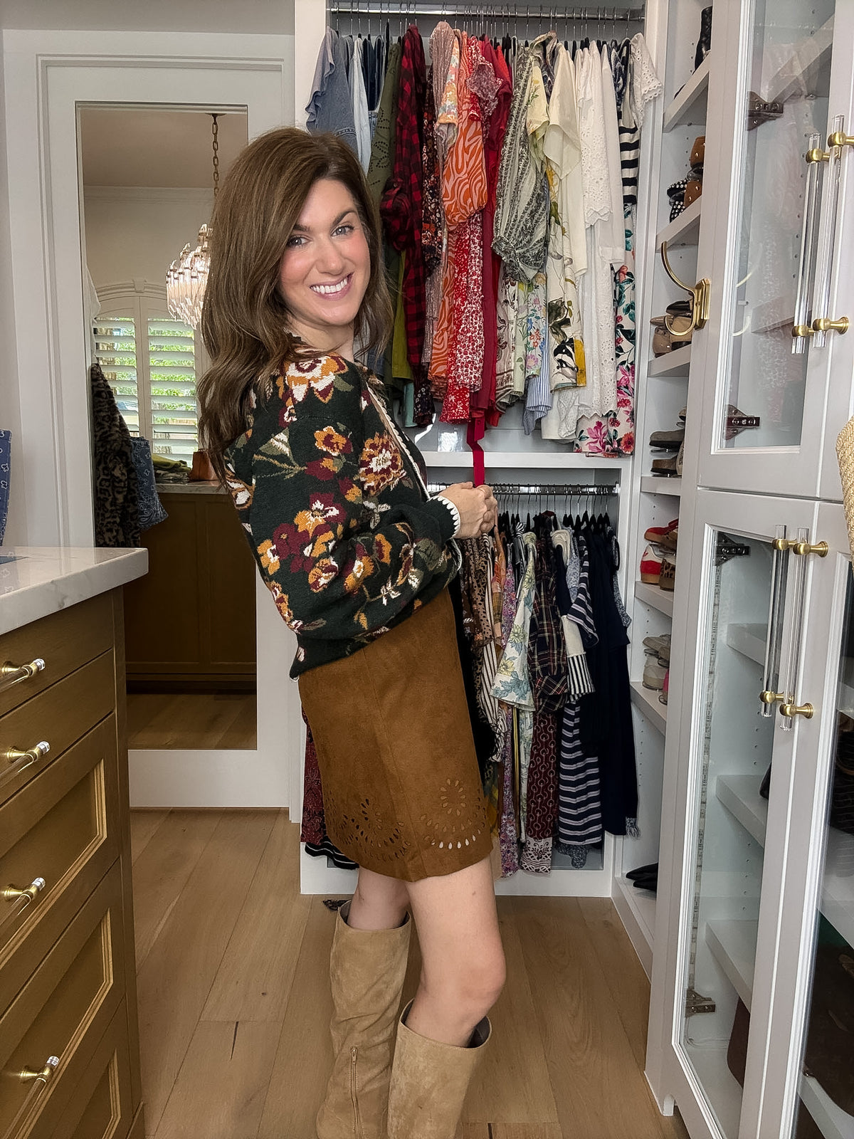 Canyon Rose Faux Suede Skirt