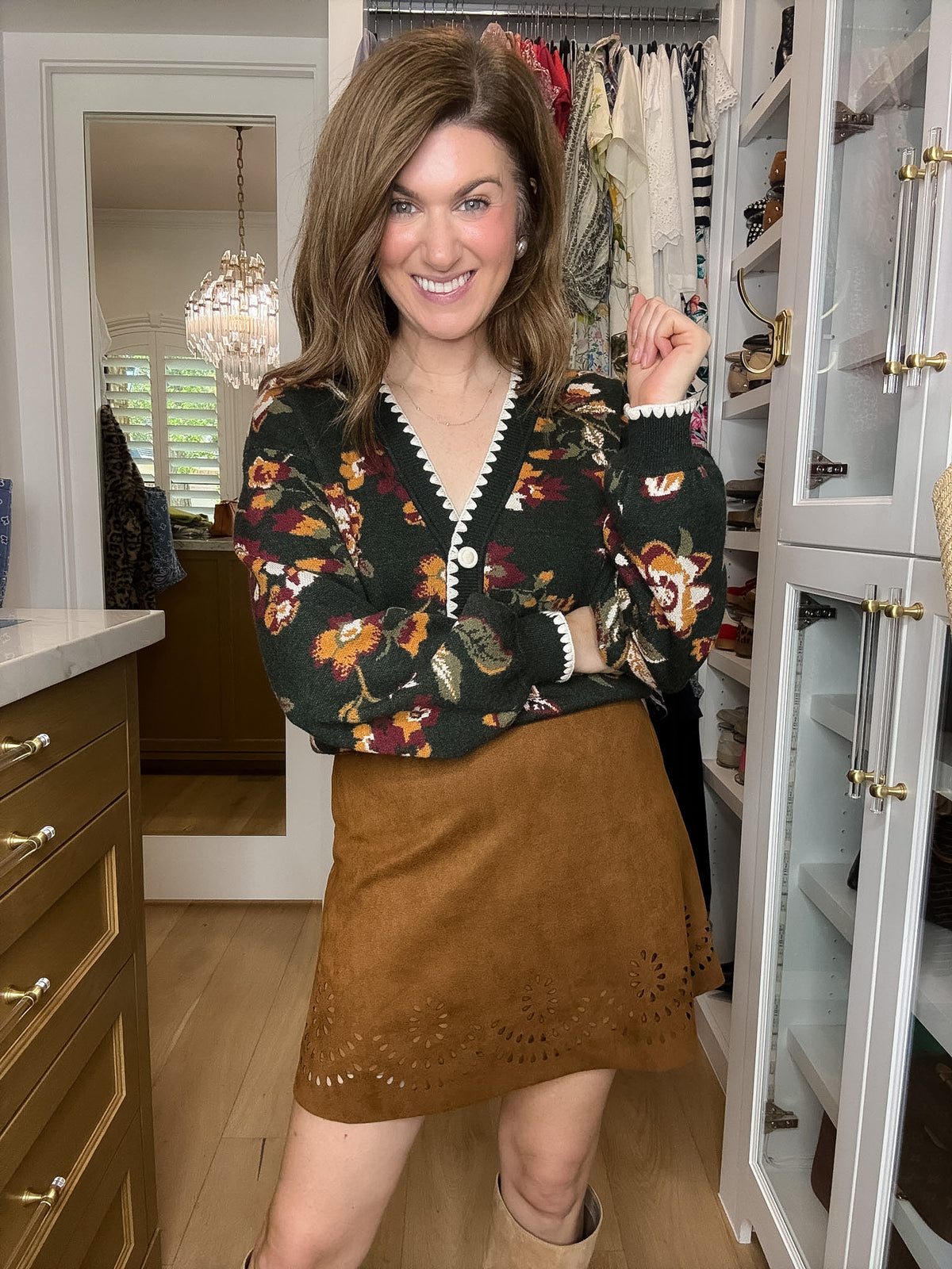 Canyon Rose Faux Suede Skirt