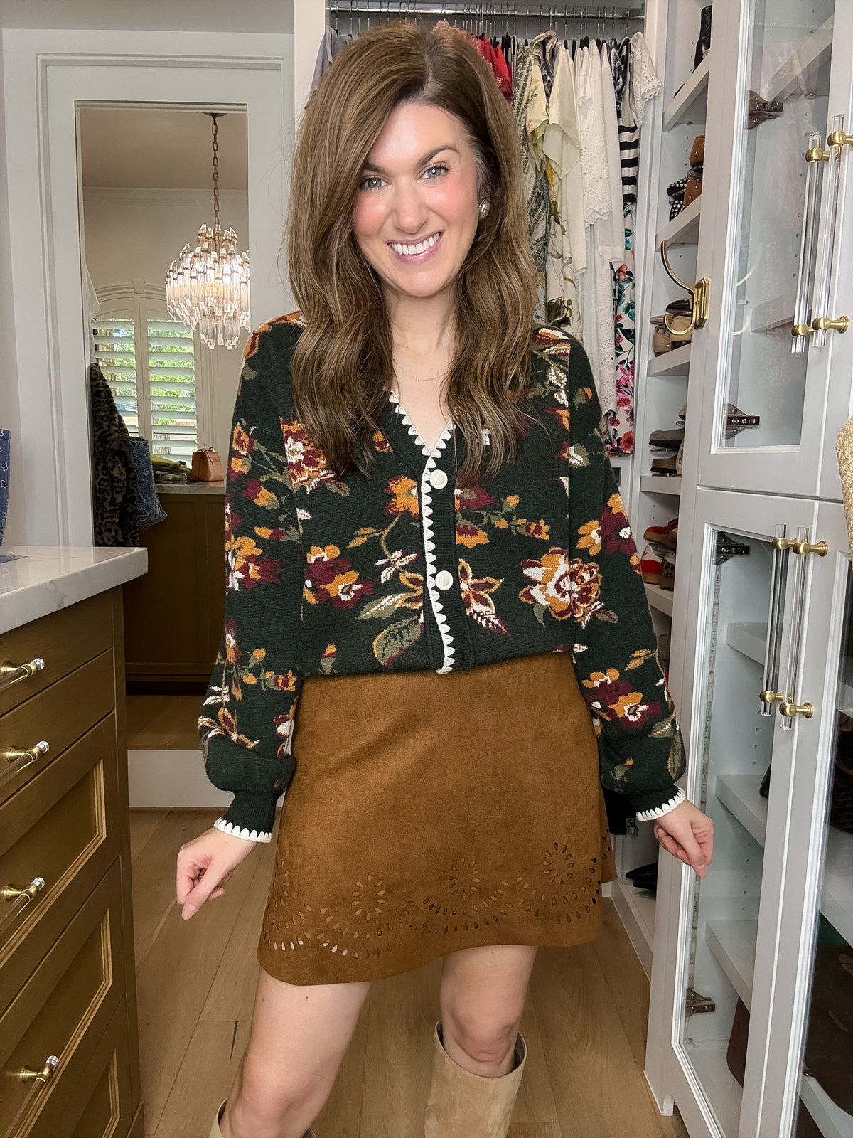 Canyon Rose Faux Suede Skirt