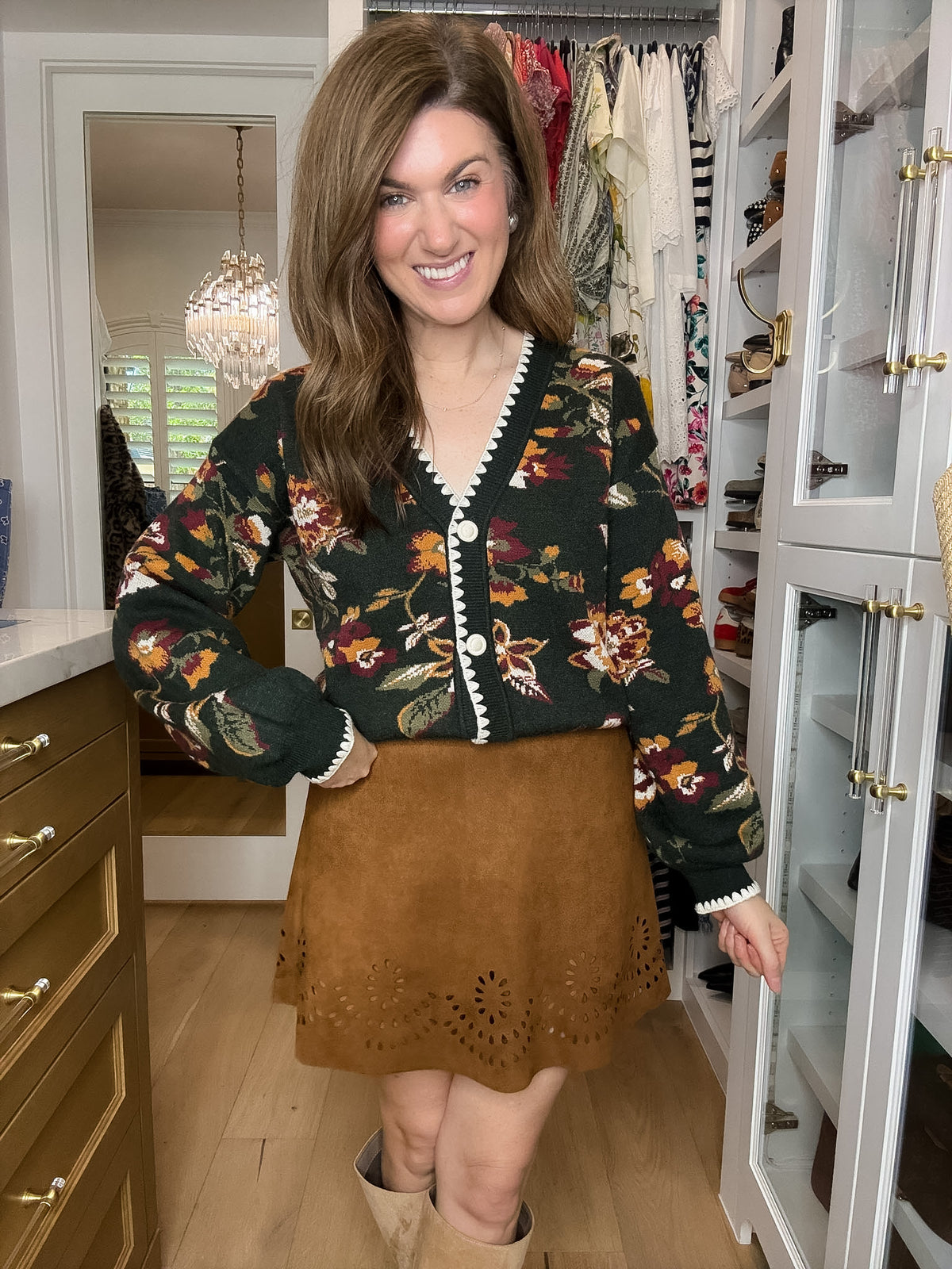 Canyon Rose Faux Suede Skirt