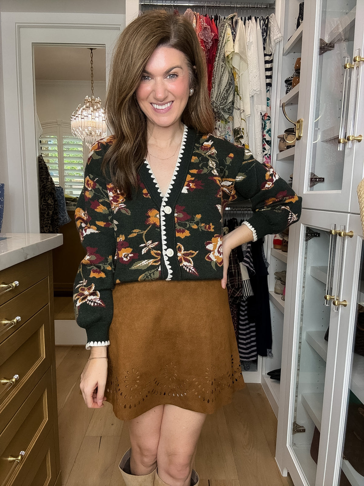 Canyon Rose Faux Suede Skirt