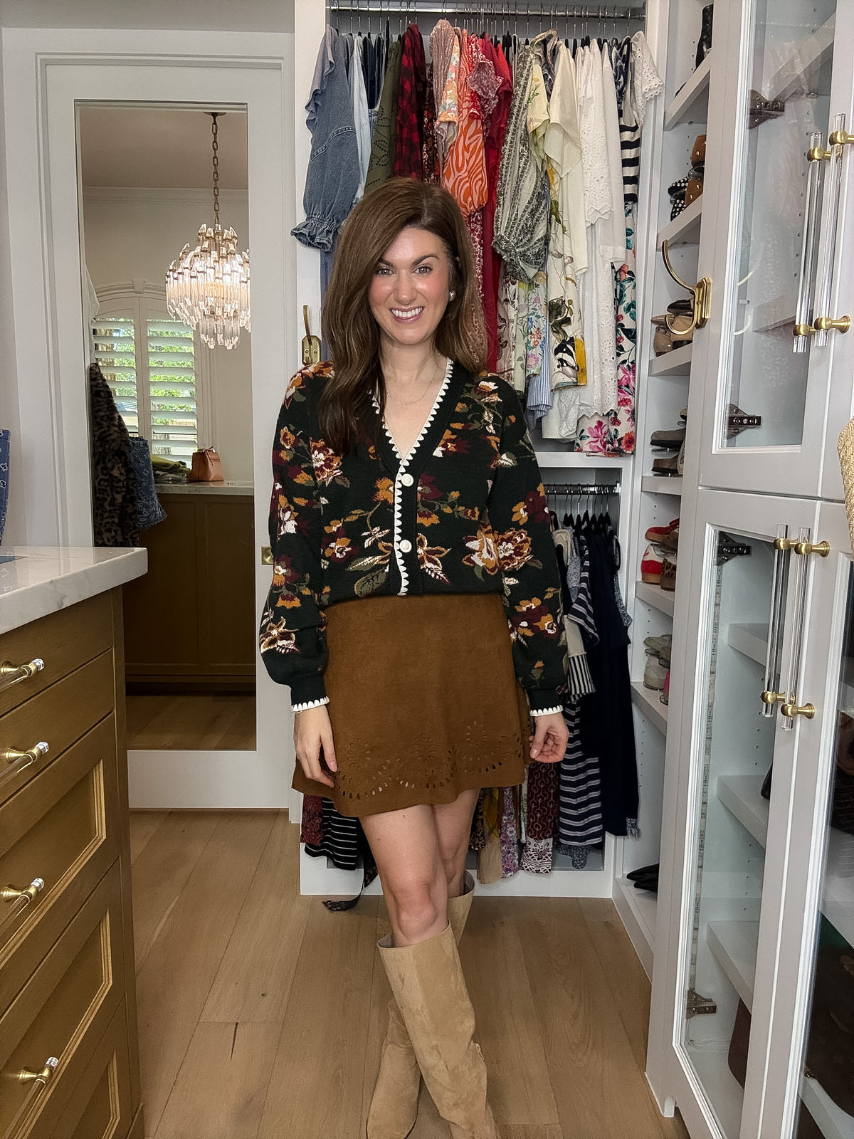 Canyon Rose Faux Suede Skirt